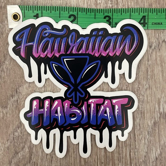 Exclusive Limited Stock Hawaiian Habitat Blue & Purple Ombré Sticker ONLY 2 - Picture 2 of 4